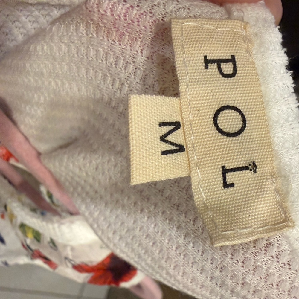 Anthropologie POL Womens Floral Ruffle Top - White and Multicolor - Picture 6 of 10